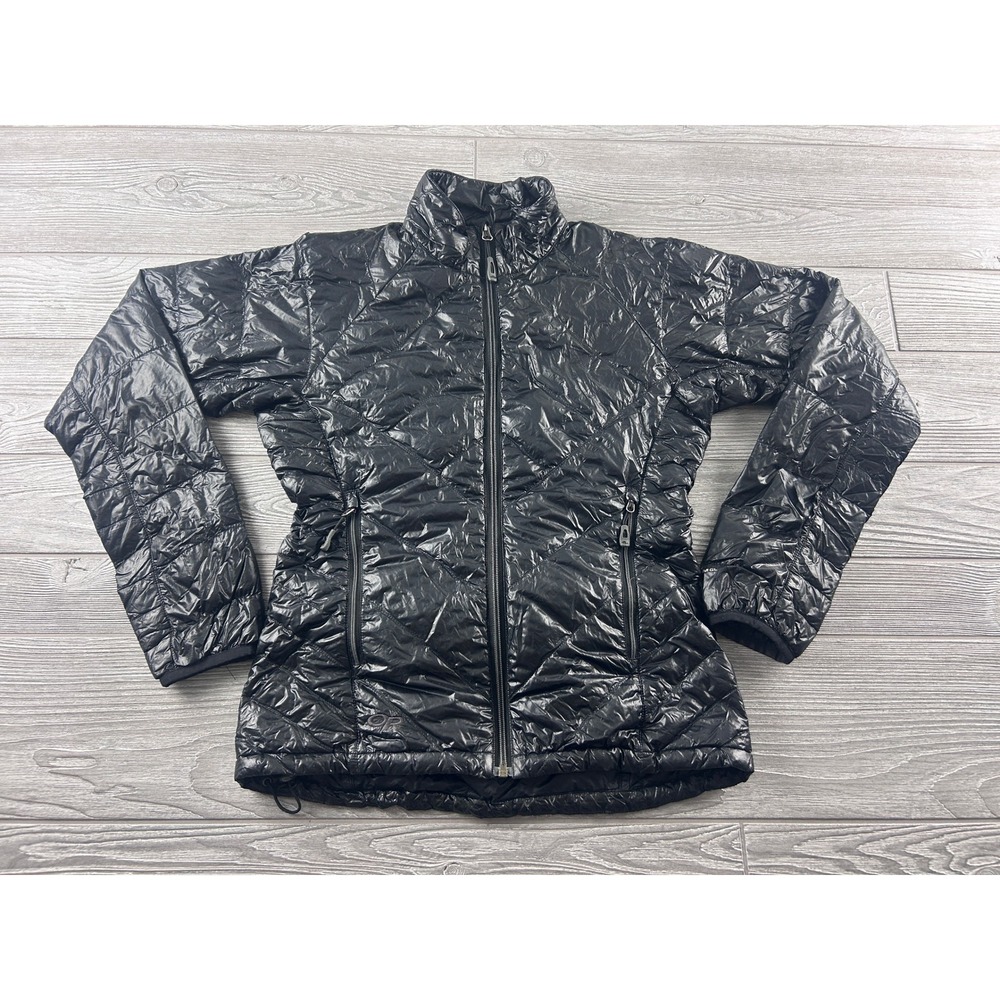 Outdoor Research Mens Black Goose Down Quilted Puffer Jacket Small 1499